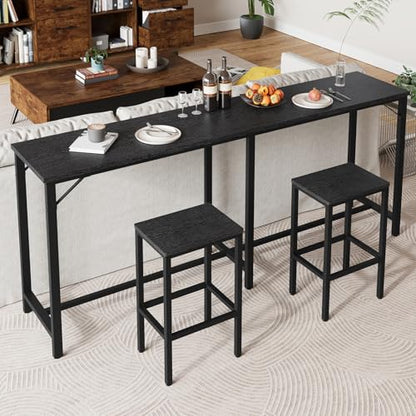 70.9" Bar Table and Chairs Set, Dining Table and Chair Sets, view 3