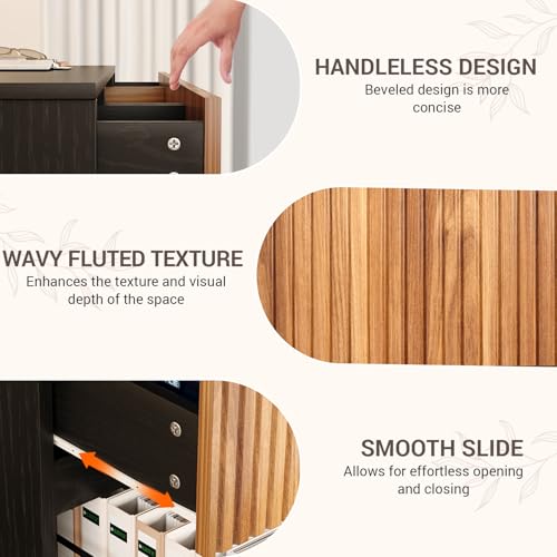 Desk with Drawers, 58" Executive Office Desk with 7 Drawers, Computer Desk with File Drawers for Living Room, Home Office, Study Table for Bedroom, Black