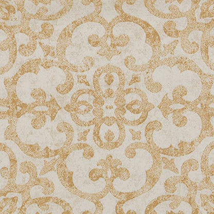 Pairs to Go Brockwell Decorative Window Treatment Rod Pocket Curtains for Living Room, Double Panel, 28" x 95", Wheat