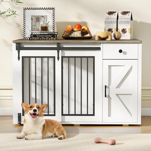 44" Dog Crate Furniture, Dog Kennel (44" Right Facing Door), view 7
