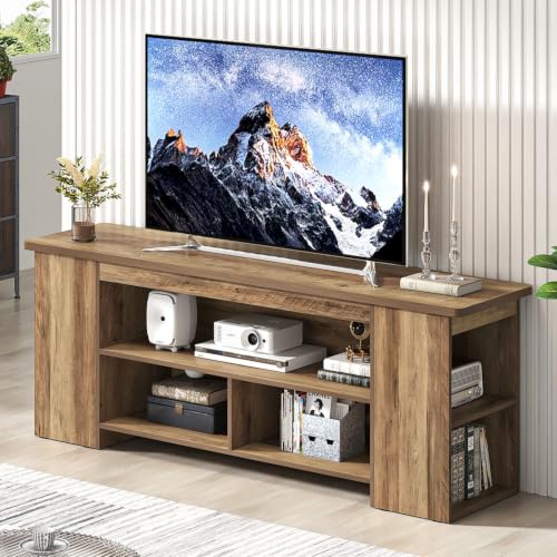 Rustic Oak Wooden TV Stand for Televisions up to 60 Inch, view 2