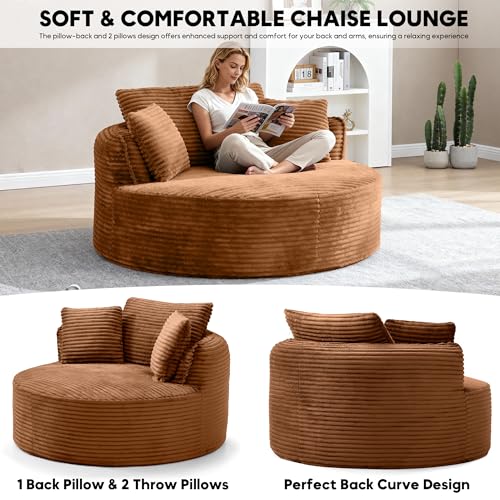 Oversized Round Chair Lounge Chaise Indoor, view 5