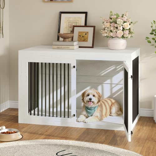 Dog Crate Furniture for Medium/Large Dogs with Storage and Divider, view 2