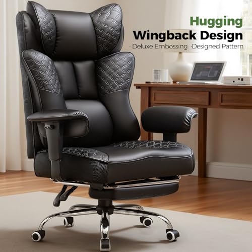 Big and Tall Office Chair Wide Ergonomic Gaming Chair with Deluxe Embossing, view 7