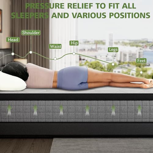 12-Inch Full Mattress, Memory Foam and Spring Hybrid Mattress, Medium Firmness, view 7