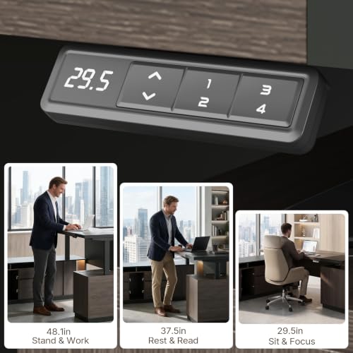 Reversible 83.6" L-Shaped Electric Executive Standing Desk, view 7
