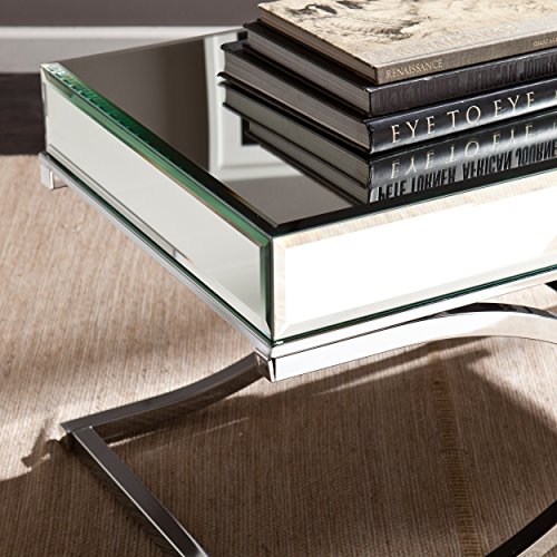 Ava Mirrored Coffee Table, Cocktail, Chrome