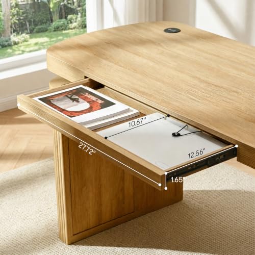 FLEXISPOT 55 x 24 Inch Executive Standing Desk with Drawer, Natural, view 5