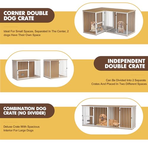 Dog Crate Furniture for 2 Dogs, view 7