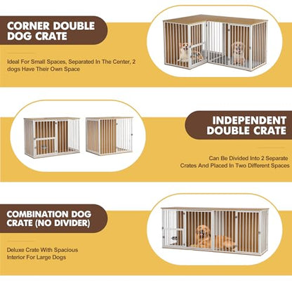 Dog Crate Furniture for 2 Dogs, view 7