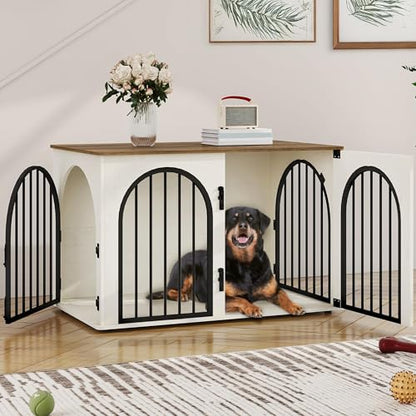 39.4'' Dog Crate Furniture,Dog Kennel Indoor for Medium/Large Dogs, view 2