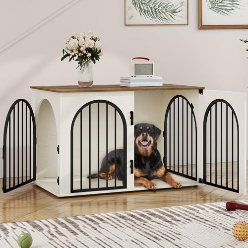 39.4'' Dog Crate Furniture,Dog Kennel Indoor for Medium/Large Dogs, view 2