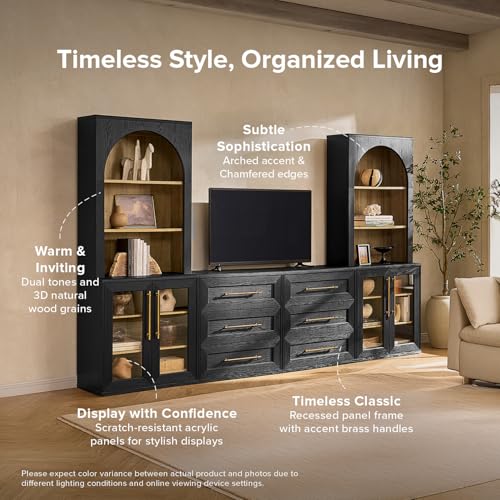 Blake 4 Piece Entertainment Center with Storage, view 4
