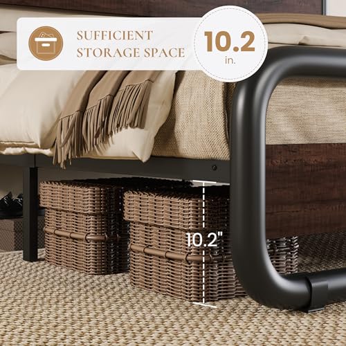 Heavy Duty Oval Bed Frame in Mahogany Wood, view 6