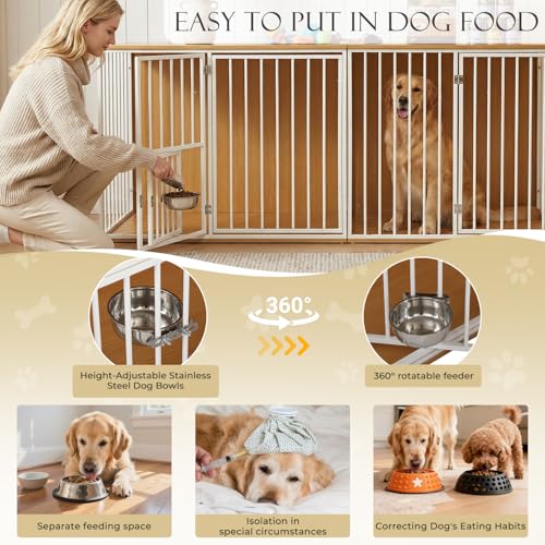 Large Double Dog Crate Furniture, White, view 5