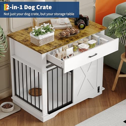 38" Farmhouse Style Dog Crate Furniture, view 5