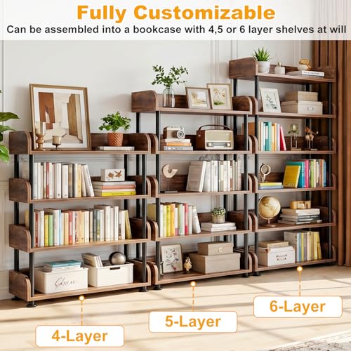 6-Tier Tall Open Bookshelf, view 7