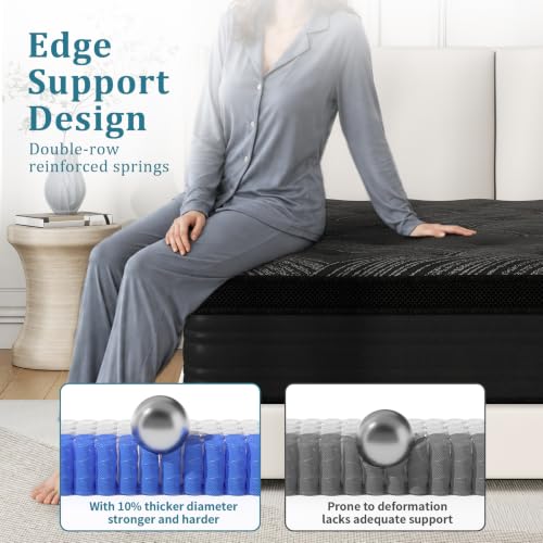 Queen Size Mattress 10 inch, Memory Foam Hybrid Mattress in A Box, view 7