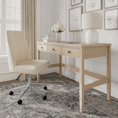Rhett 3 Drawer Home Office Desk, Light Natural, view 3
