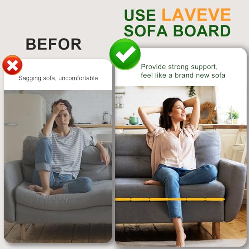 LAVEVE Heavy Duty Couch Cushion Support Board for Sagging Sofa, 21.5''x70'' Extra Thick Solid Wood Under Couch Insert with Anti-Slip Dots, Repair Sagging Spring Sofa and Replace Worn Cushions