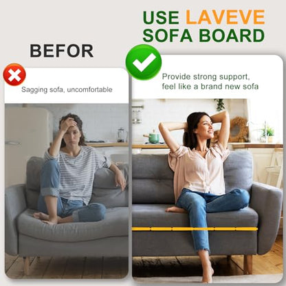 LAVEVE Heavy Duty Couch Cushion Support Board for Sagging Sofa, 21.5''x70'' Extra Thick Solid Wood Under Couch Insert with Anti-Slip Dots, Repair Sagging Spring Sofa and Replace Worn Cushions