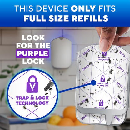 Zevo Flying Insect Trap for Fruit Flies & Gnats, 2 Plug-in Bases, 2 Refills, view 5