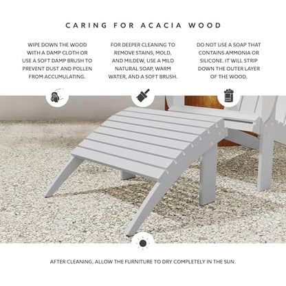 Adirondack, White Ottoman