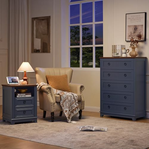 Farmhouse 5 Drawer Dresser for Bedroom, view 4