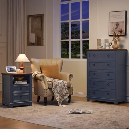 Farmhouse 5 Drawer Dresser for Bedroom, view 4