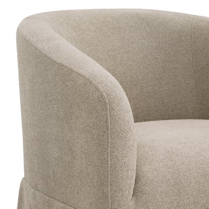 Swivel Accent Chair Modern Barrel Armchair for Bedroom Nursery Reading Waiting Living Room,Set of 1,Sand