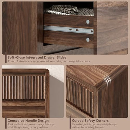 Fluted 7 Drawer Dresser for Bedroom, view 5