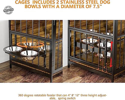 41 Inch Dog Crate Furniture, Indoor Kennel End Table, view 4