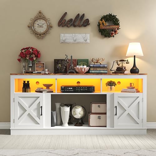 Farmhouse TV Stand for 70/75/80 Inch TV, view 2