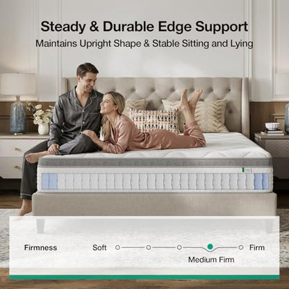 Full Size Mattress, 12 Inch Hybrid Mattress in a Box, Comfort Sleep, view 6