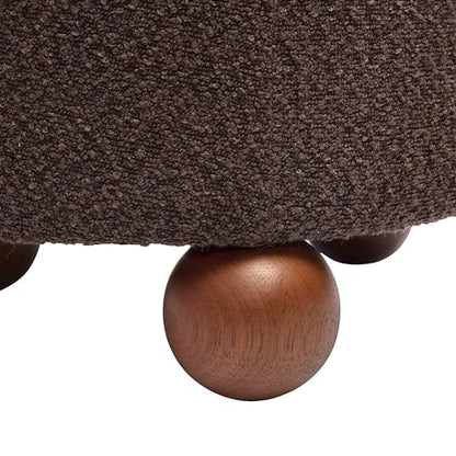 Tov Furniture Jaine Upholstered Stool (Chocolate Brown)