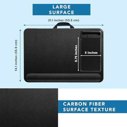 Home Office Pro Lap Desk - Black Carbon, Fits 15.6” Laptops, view 3