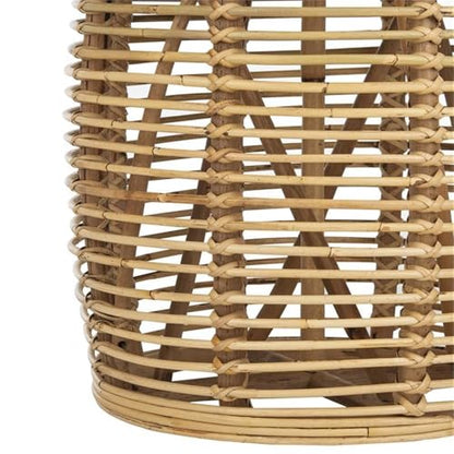 Safavieh Home Maui Coastal Natural Rattan Drum Stool Table