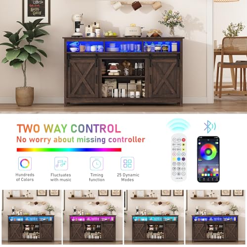 57" LED Farmhouse TV Stand for 65/60/55 Inch TVs, view 6