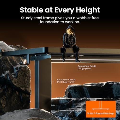 48 X 24 Inch Height Adjustable Electric Standing Desk, Black, view 6