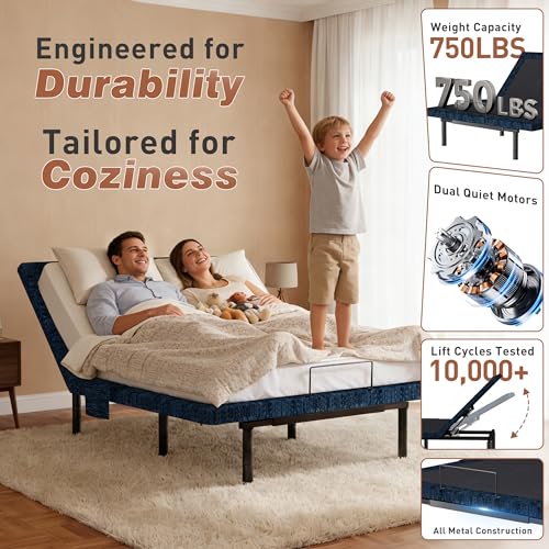 Patent King Adjustable Bed White Wireless Control, view 4