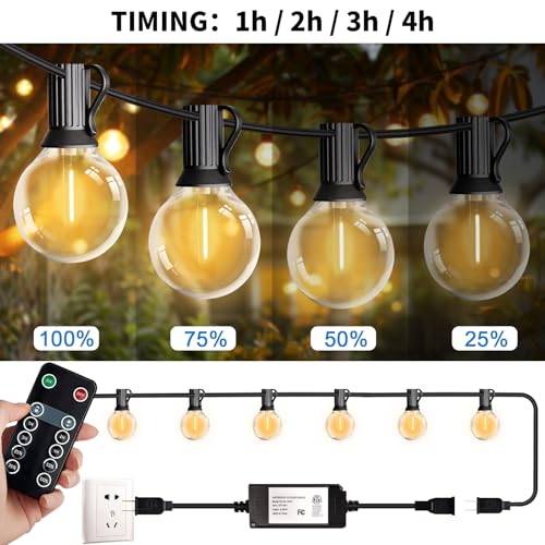 LED 30FT Outdoor String Lights with Remote Waterproof Patio Lights Dimmable 27, view 3