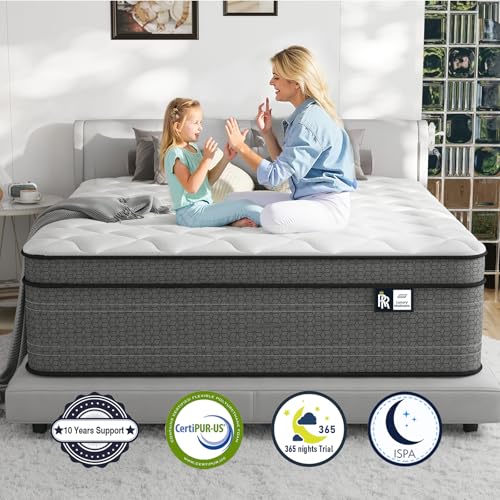 Full Size Mattress 10 Inch, Firm Hybrid Mattress, CertiPUR-US, view 8