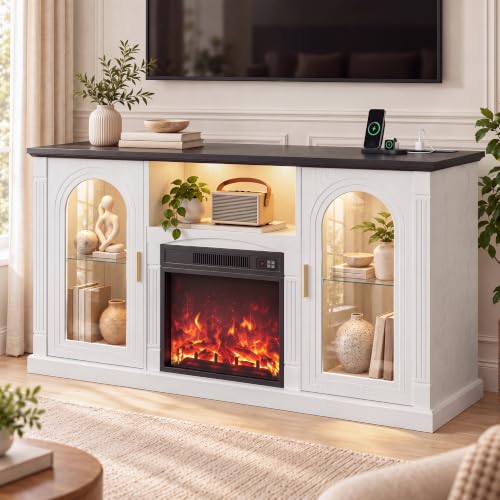 58'' W Fireplace TV Stand, Entertainment Center for TV up to 65'', view 2