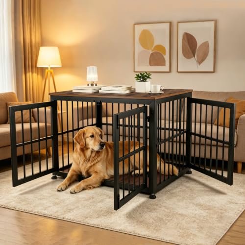 42 Inch Dog Crate Furniture for Large Medium Dogs, view 7