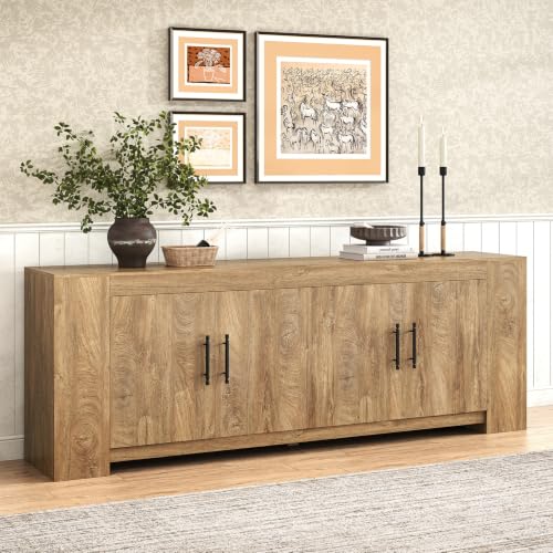 Tall TV Stand with Storage, Long Entertainment Center for 85 Inch TVs, view 4