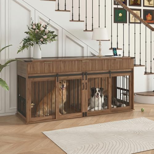 71" Double Dog Crate Furniture, view 2