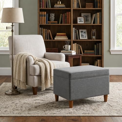 24" Storage Ottoman, Gray (K7732-F2281-V), Large