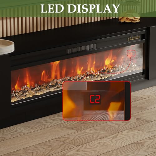 109 Inch Electric Fireplace TV Stand for 100+ Inch TV, view 8
