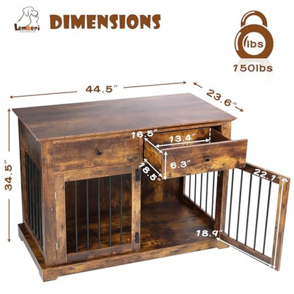 44 Inch Large Dog Crate Furniture, view 7