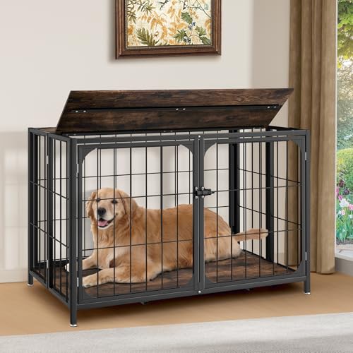 Dog Crate Furniture, XL Dog Kennel Indoor for Large Medium Dogs, view 3
